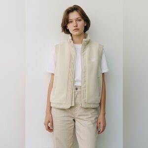 BDG Urban Outfitters Women’s Size Medium Cream Sherpa Fleece Full Zip Vest
